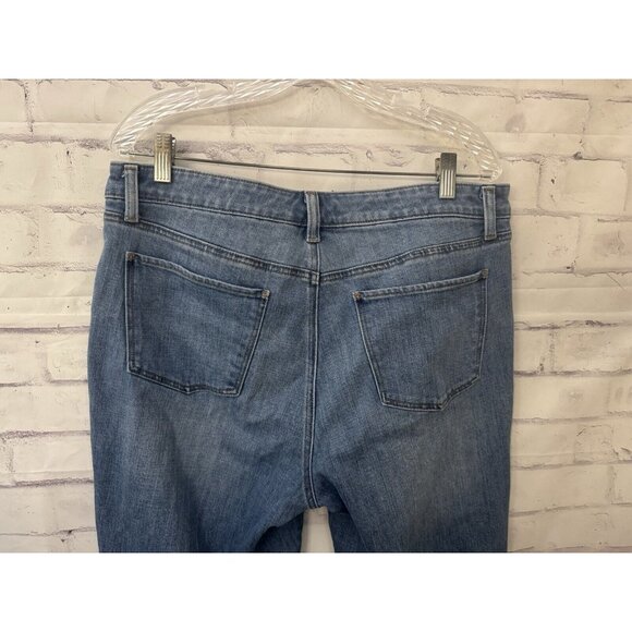 Talbots Slim Ankle Blue Jeans Size 14 Mid Rise Panama Wash Stretch - Picture 3 of 11